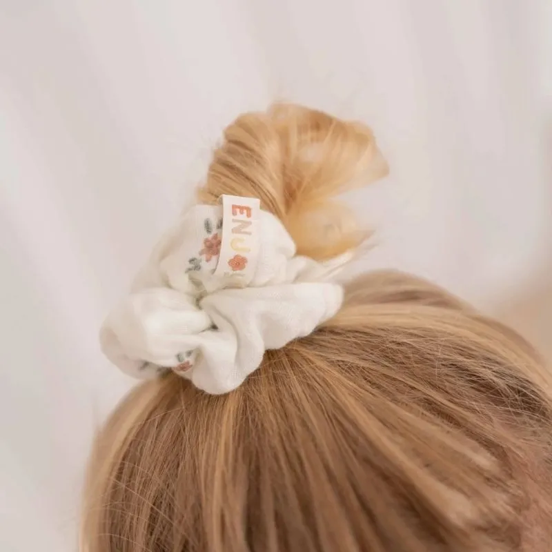 3 Pack Scrunchies - White Meadows / Sunshine Checks / Flower Pink