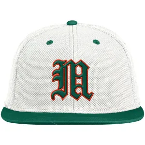 adidas Men's Miami Hurricanes Cream/Green Baseball Cap