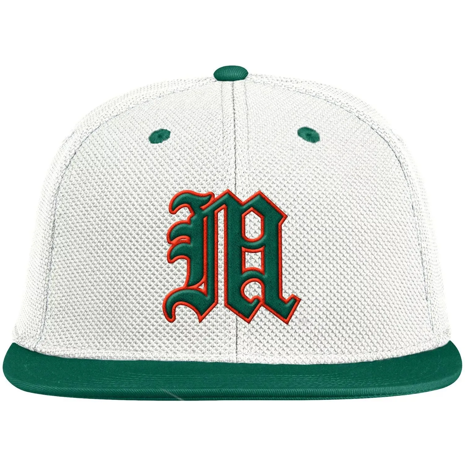 adidas Men's Miami Hurricanes Cream/Green Baseball Cap
