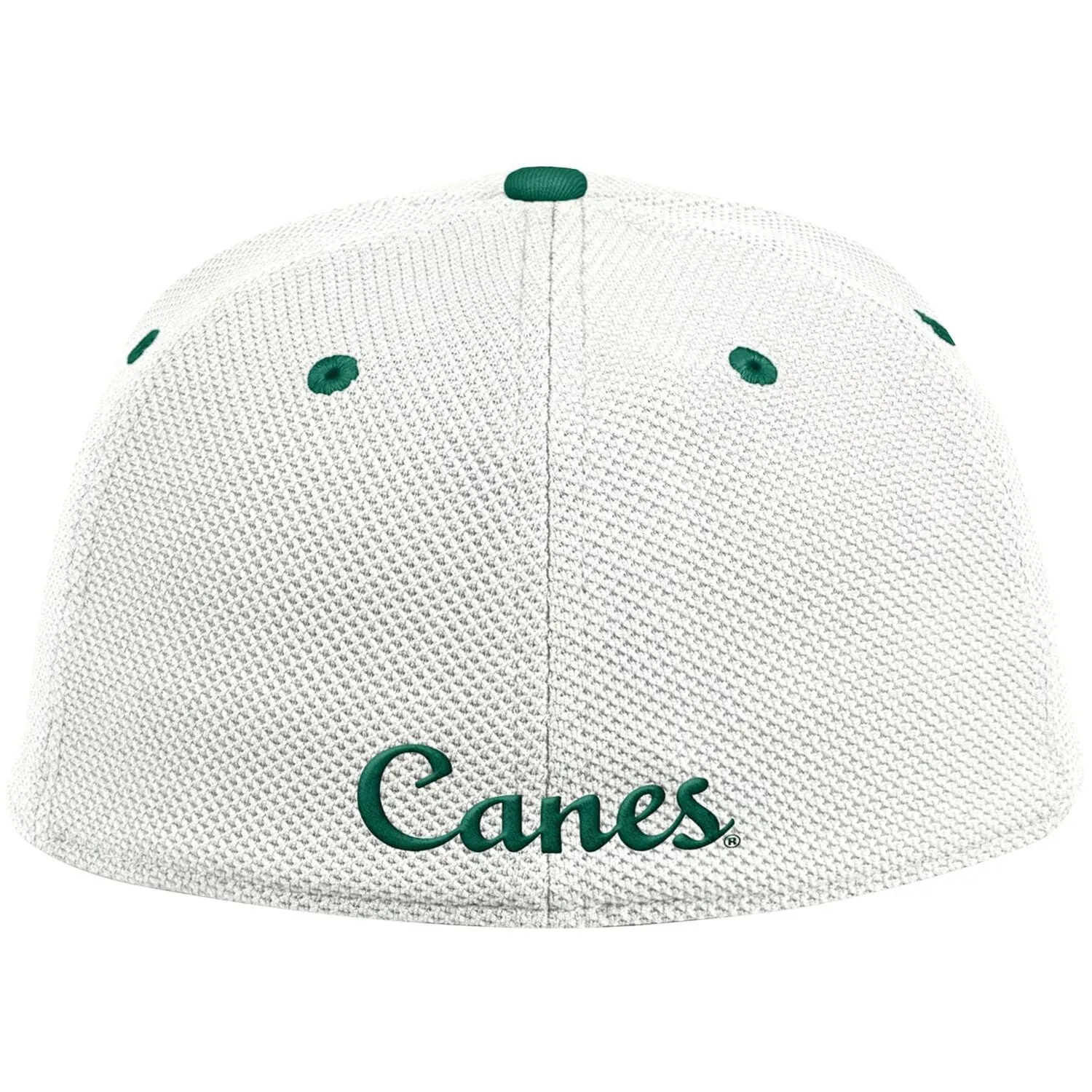 adidas Men's Miami Hurricanes Cream/Green Baseball Cap