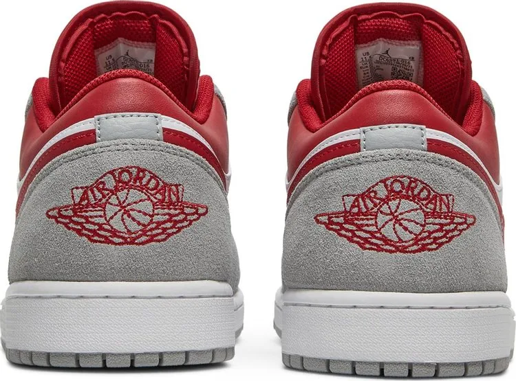 Air Jordan 1 Low SE Light Smoke Gray Gym Red, white
