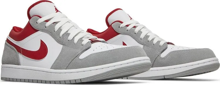 Air Jordan 1 Low SE Light Smoke Gray Gym Red, white