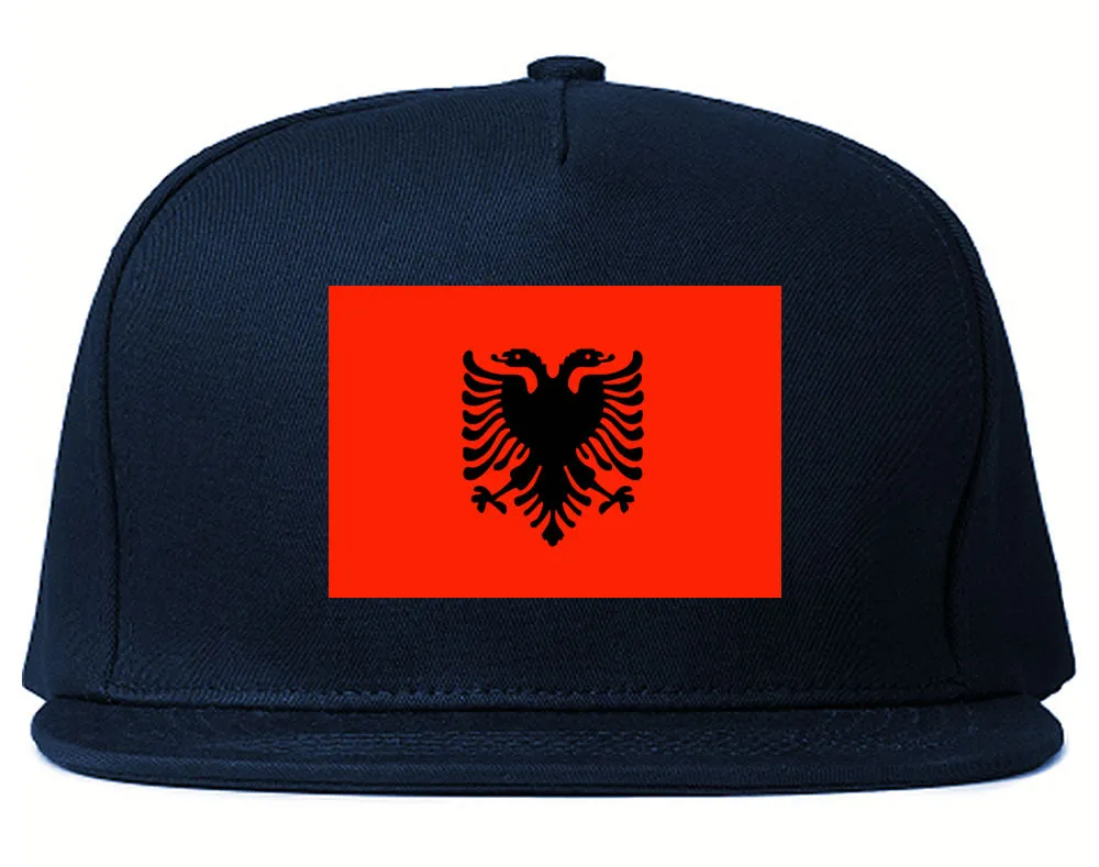 Albania Flag Country Printed Snapback Hat Cap
