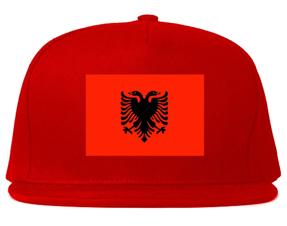 Albania Flag Country Printed Snapback Hat Cap