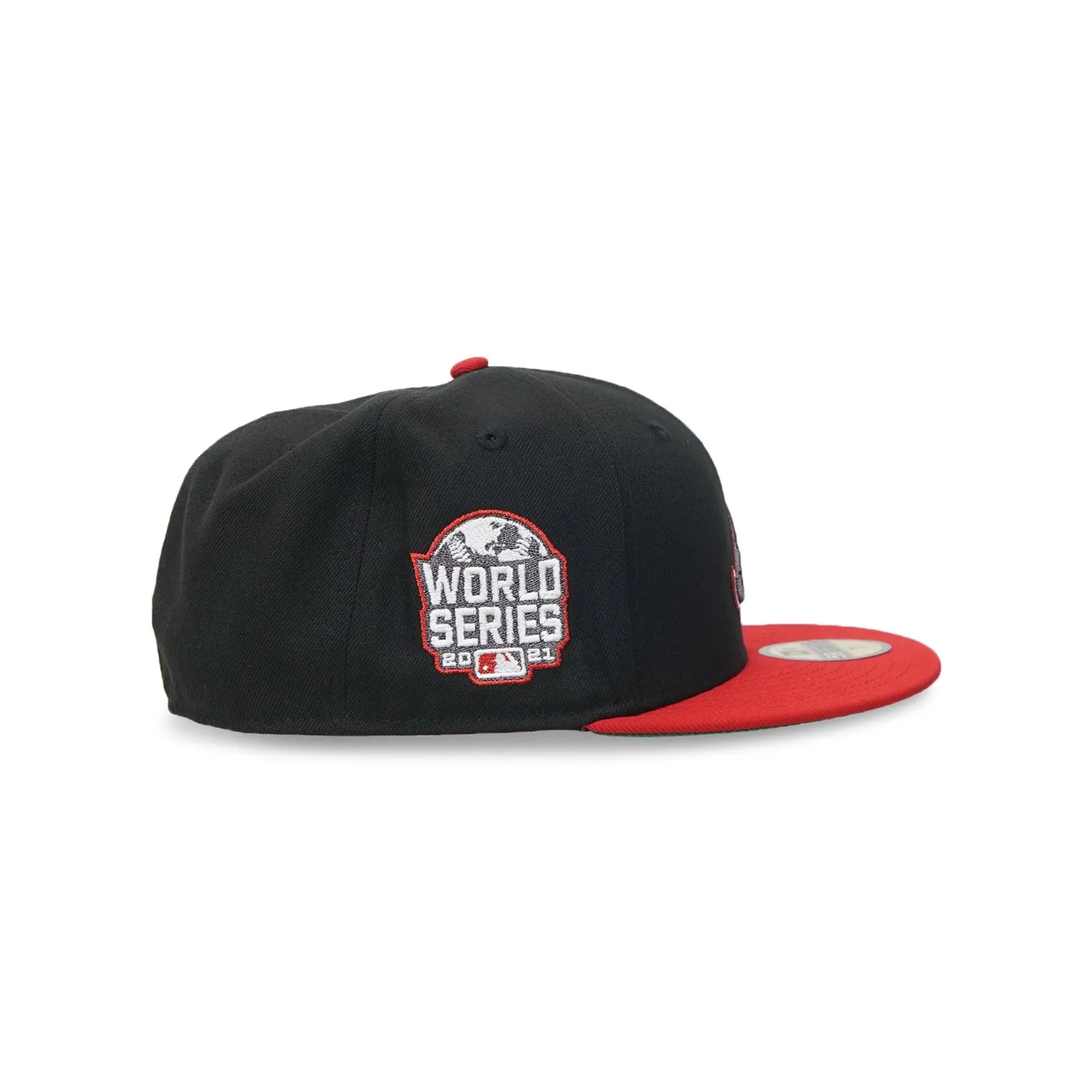 Atlanta Braves New Era Black Scarlet "UGA" 5950 Fitted Cap 70884965