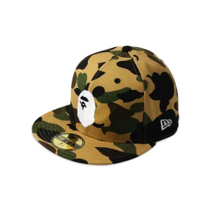 BAPE New Era 1st Camo Ape Head Cap in Vibrant Yellow - Size 59 Fifty