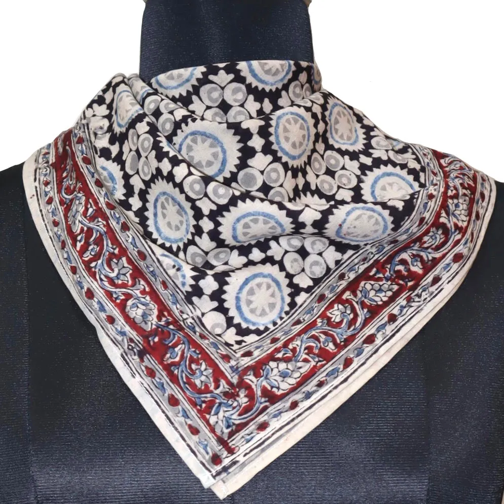 Blue Moon - Kalamkari Cotton Bandana