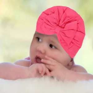 Bow Turban Cap - Pink