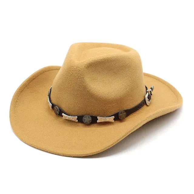 Cowboy Hat Classic Cowgirl Felt Jazz Hat
