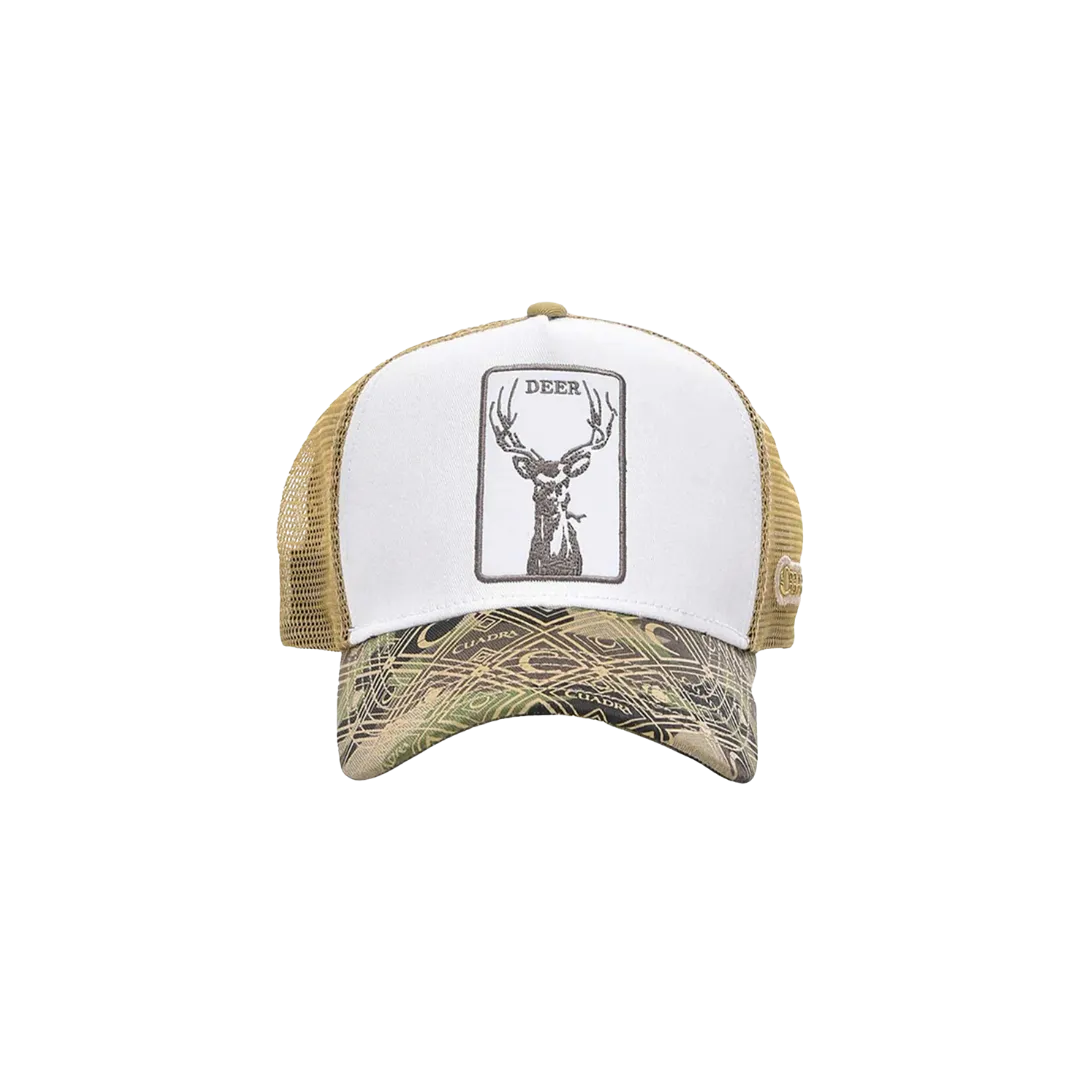 Cuadra Men's Deer Patch White Cap