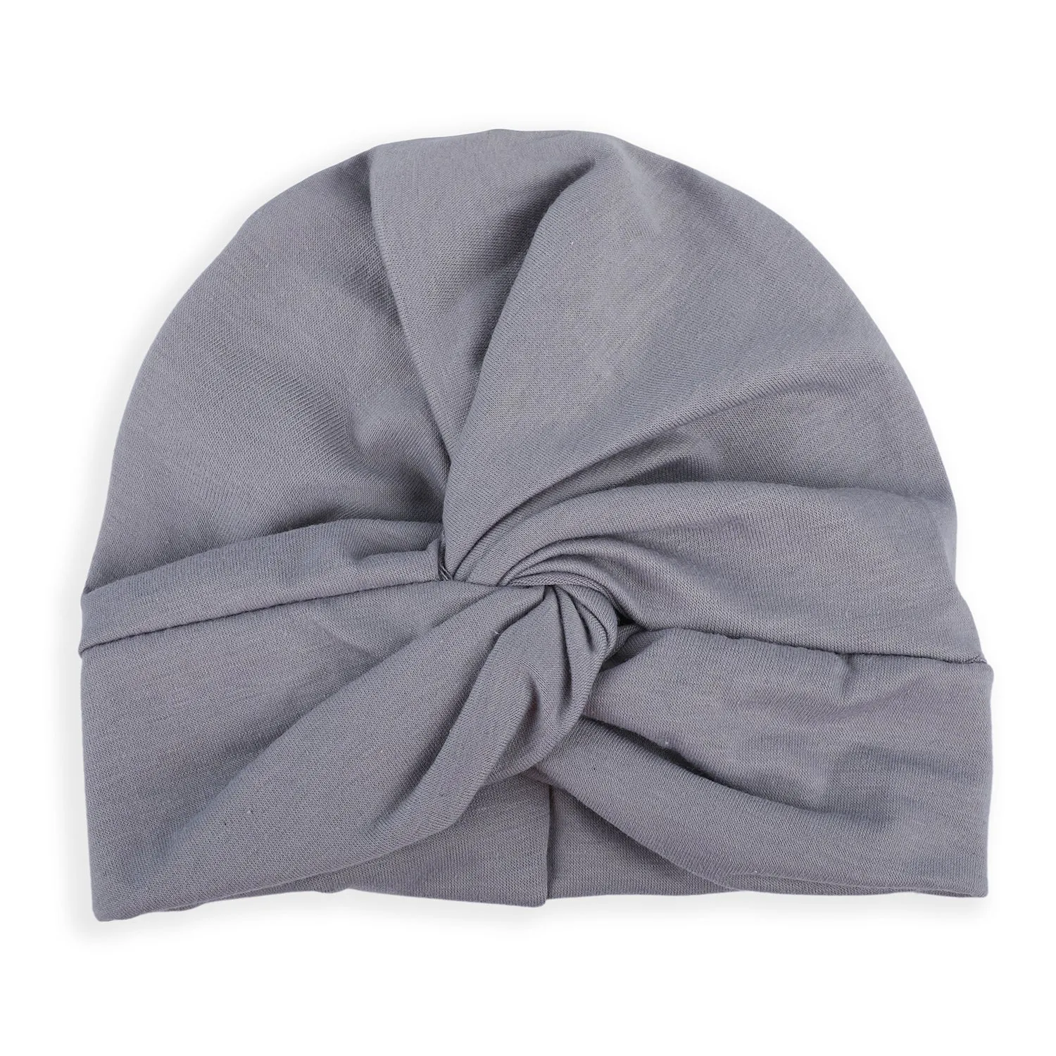 Cute Knotted Turban Cap Infant Beanie - Grey