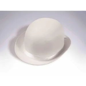 Deluxe Satin Derby Hat White