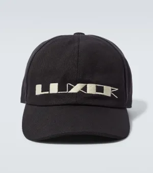 Drkshdw By Rick Owens Embroidered Cotton Baseball Cap, Black