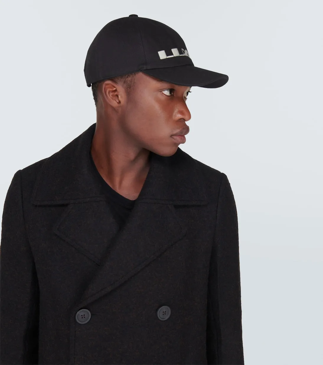 Drkshdw By Rick Owens Embroidered Cotton Baseball Cap, Black