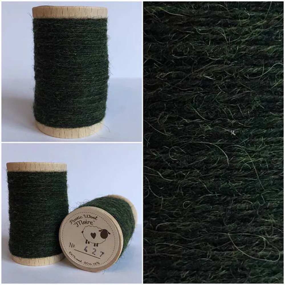 EVERGREEN Hand Dyed Fat EIGHTH Wool Fabric for Wool Applique and Rug Hooking