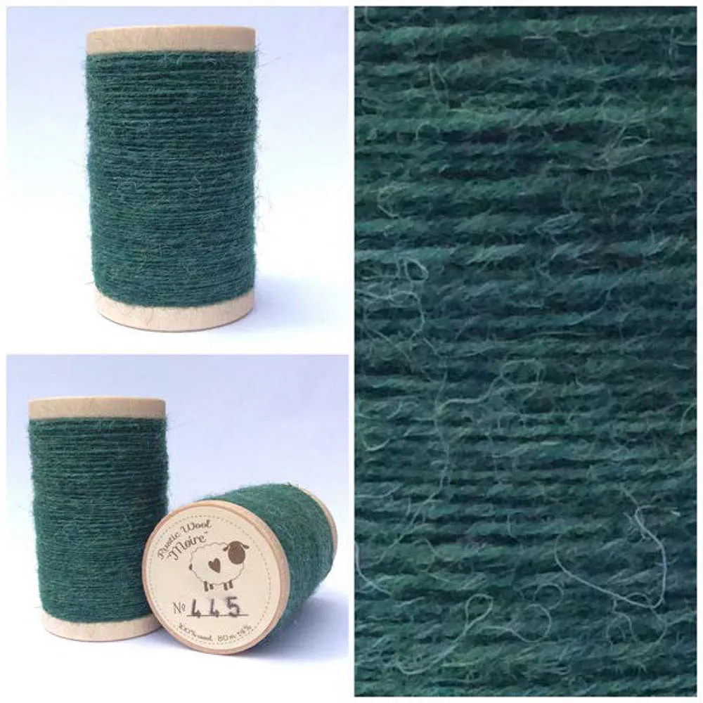 EVERGREEN Hand Dyed Fat EIGHTH Wool Fabric for Wool Applique and Rug Hooking