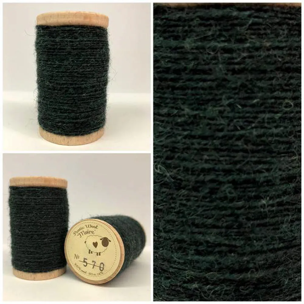 EVERGREEN Hand Dyed Fat EIGHTH Wool Fabric for Wool Applique and Rug Hooking
