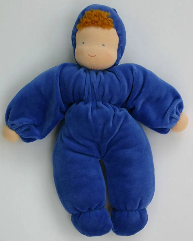 Evi Cuddle Baby - Handmade Doll - Dark Blue