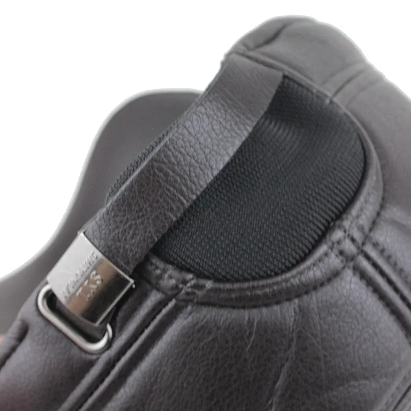 Faux Leather Military Cap with Ear Flaps