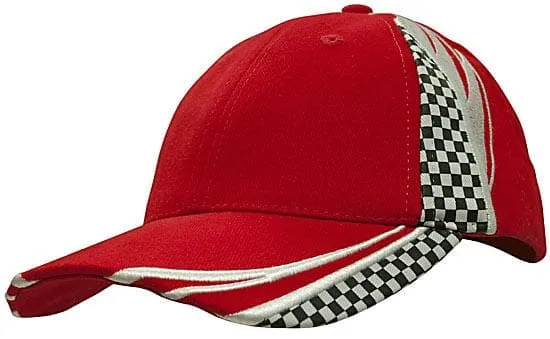 Headwear Checks And Embroidery Cap X12 - 4083