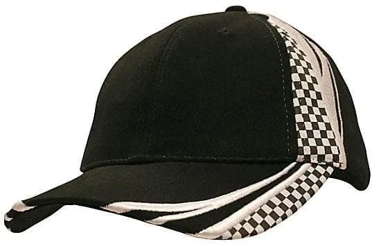 Headwear Checks And Embroidery Cap X12 - 4083