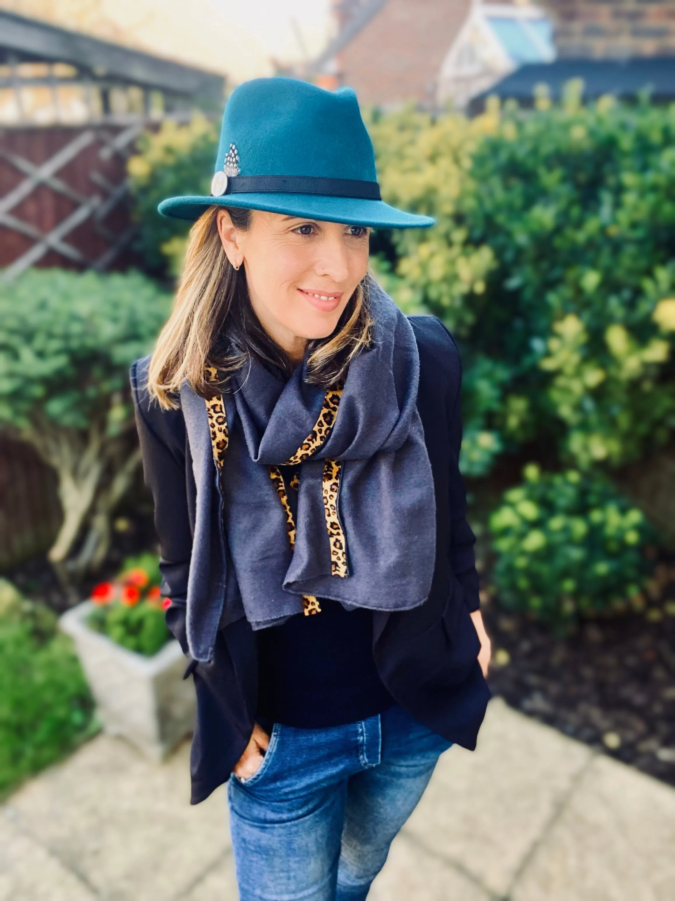 HENRIETTA (teal) fedora