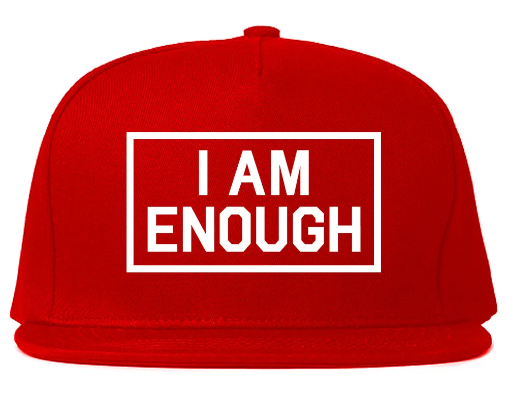 I Am Enough Inspirational Mens Snapback Hat