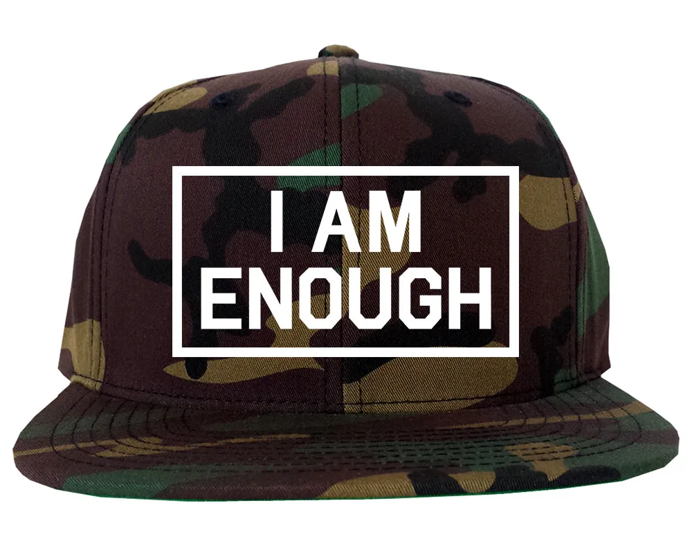 I Am Enough Inspirational Mens Snapback Hat