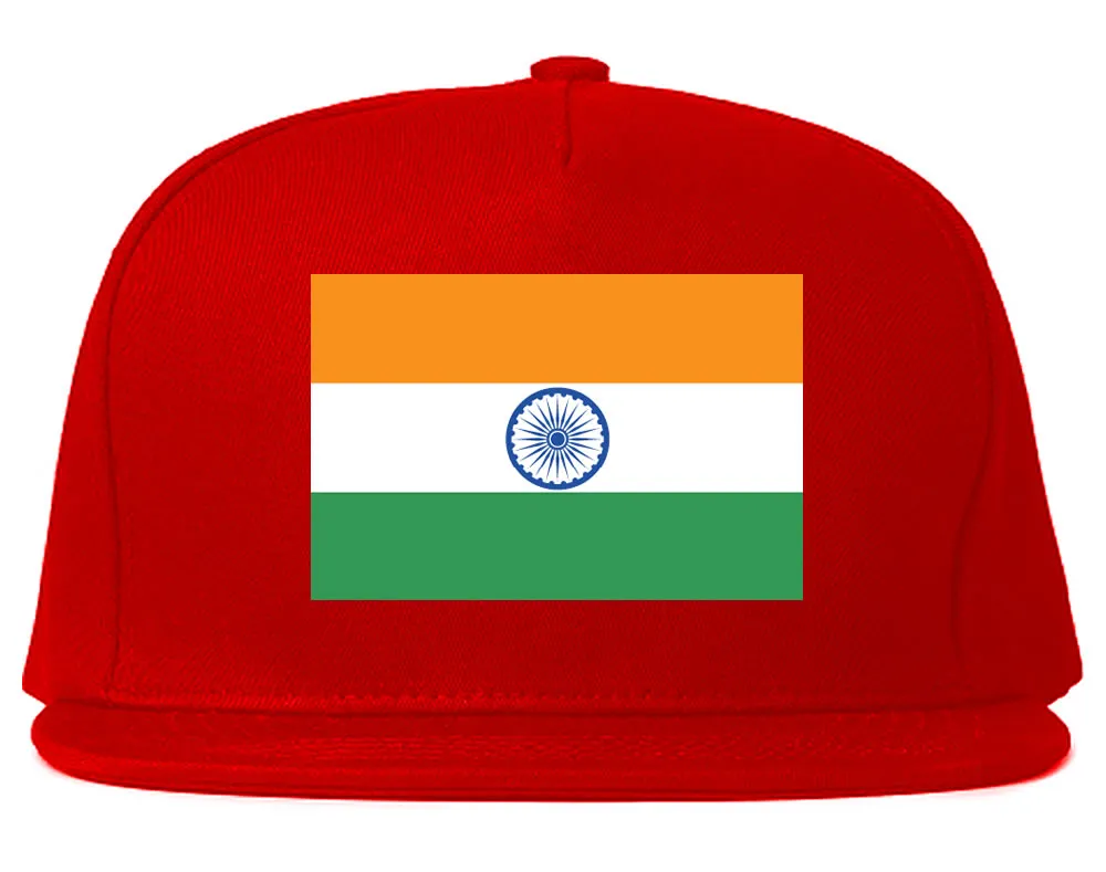 India Flag Country Printed Snapback Hat Cap