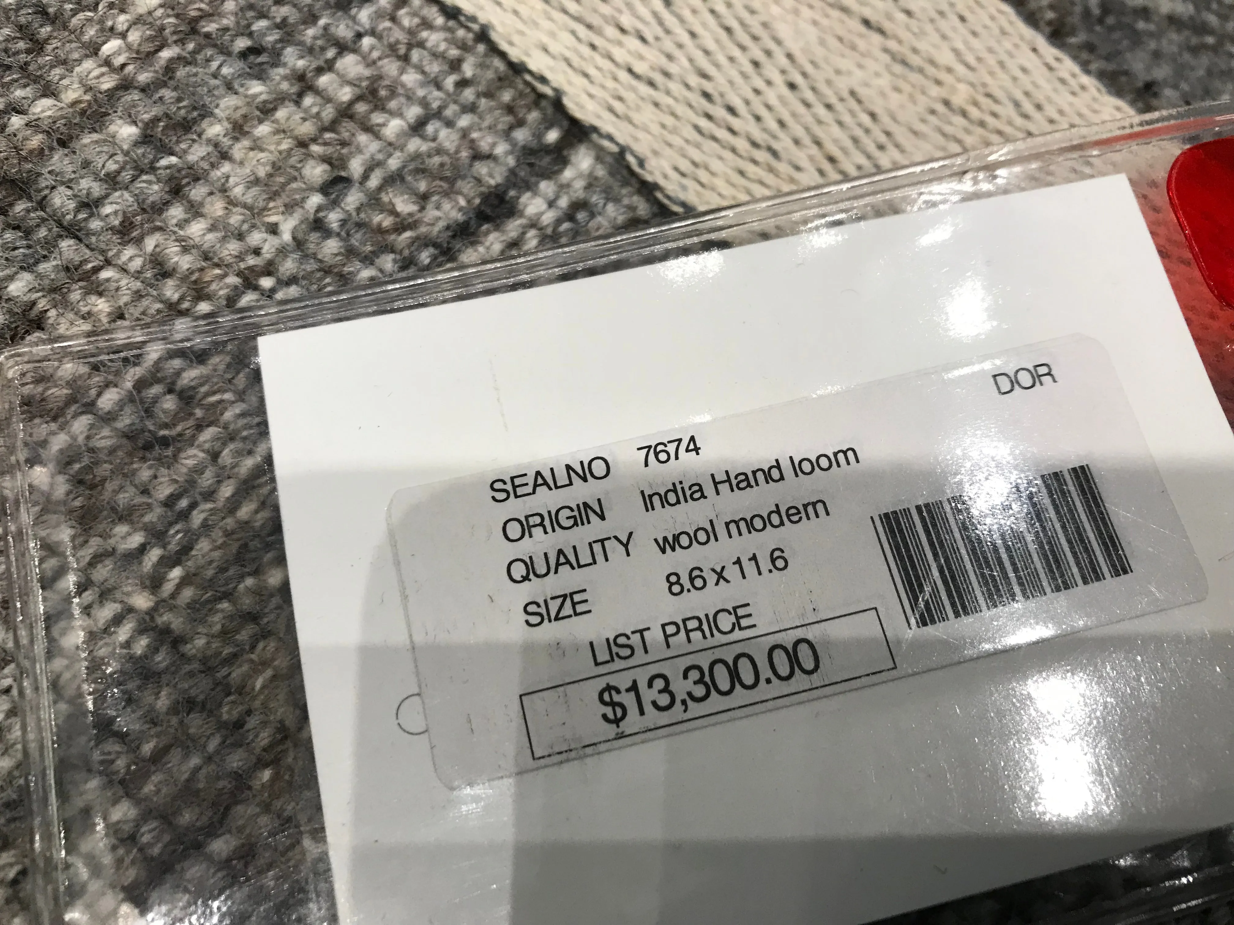 India Plain Hand Loom Wool  9x12
