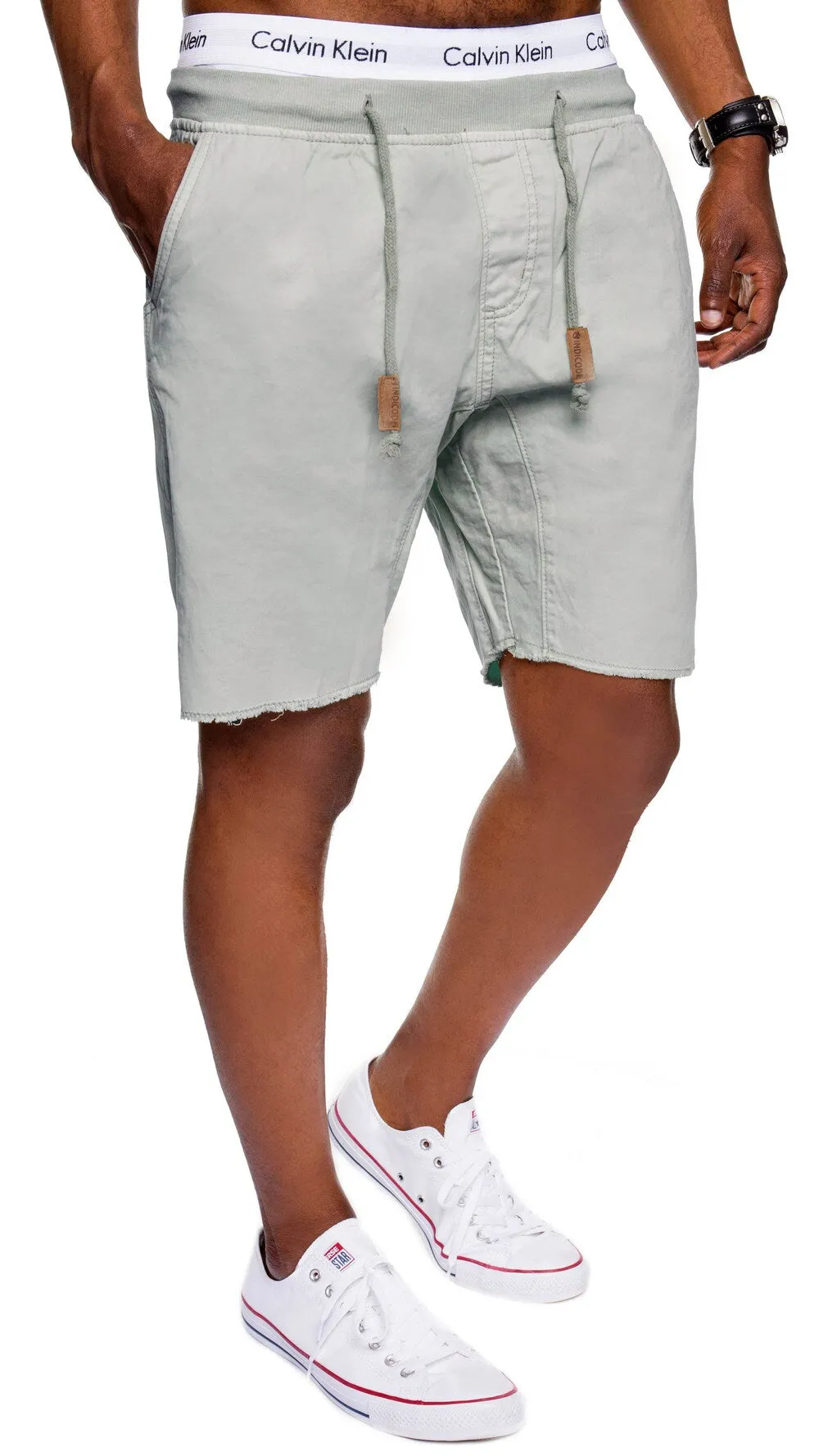 INDICODE JEANS Carver Relaxed Chino Pants, Light Gray