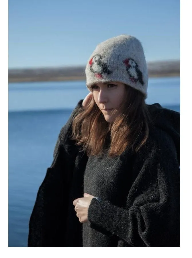 Kidka - Wool Hat - Red Puffins