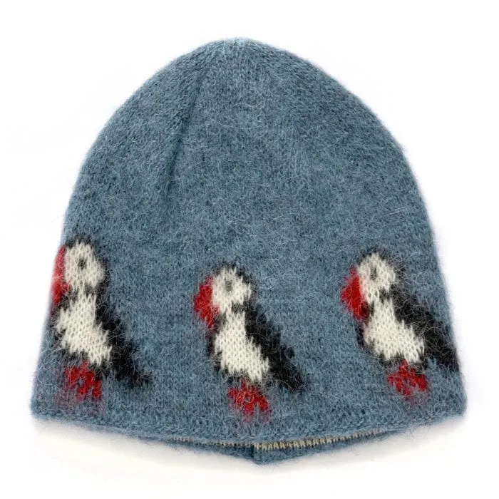 Kidka - Wool Hat - Red Puffins