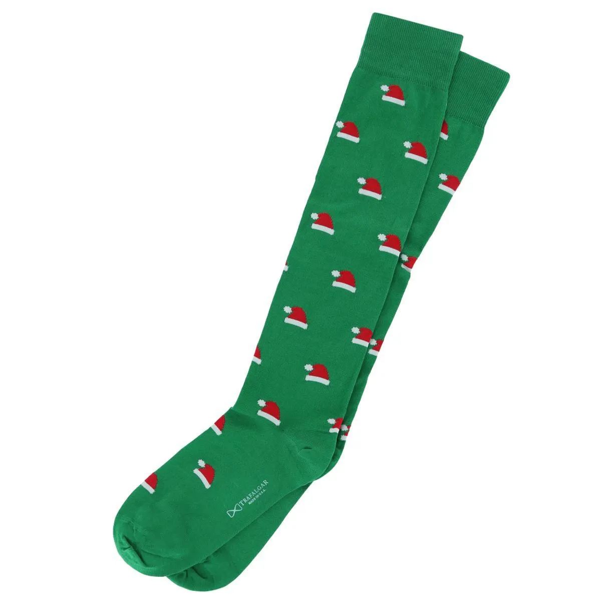 Kringle Santa Hat Over The Calf Christmas Mercerized Cotton Socks