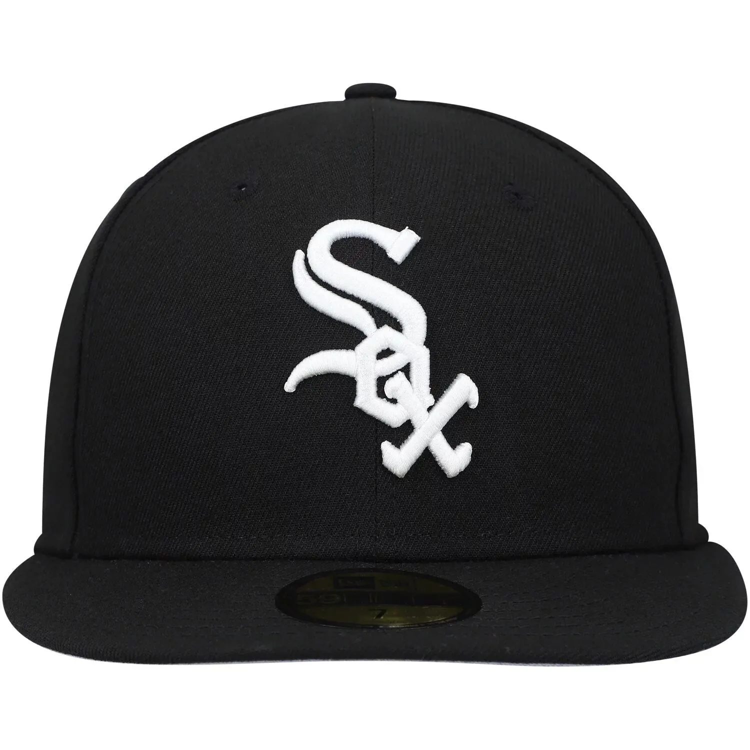 Men's New Era Black Chicago White Sox Fitted Hat from Authentic 59FIFTY Collection