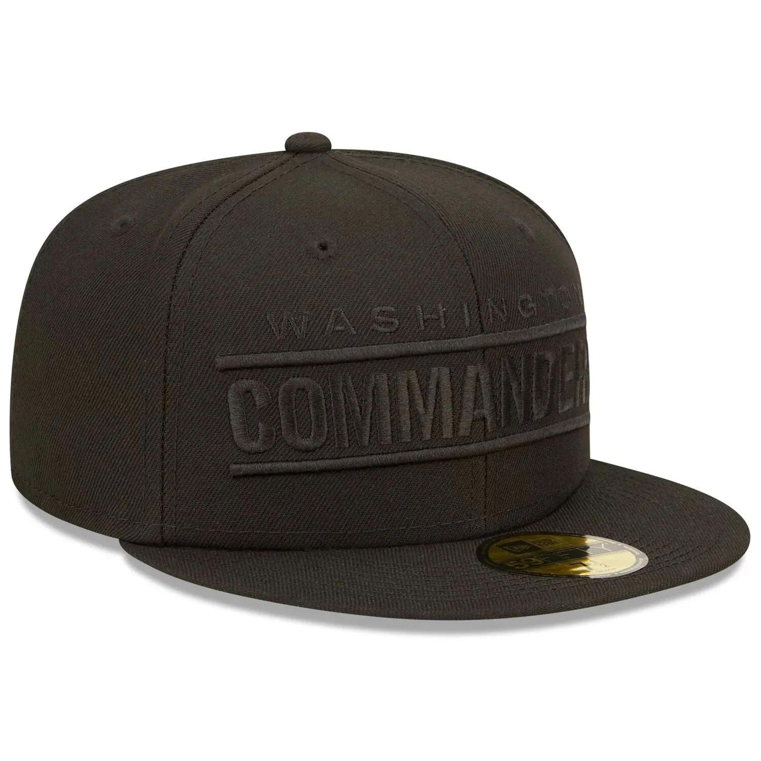 Men's New Era Washington Commanders Black Alternate Logo Fitted Cap 59FIFTY