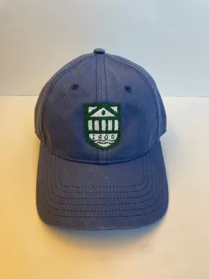 Needlepoint Shield Hat (Slate Blue)