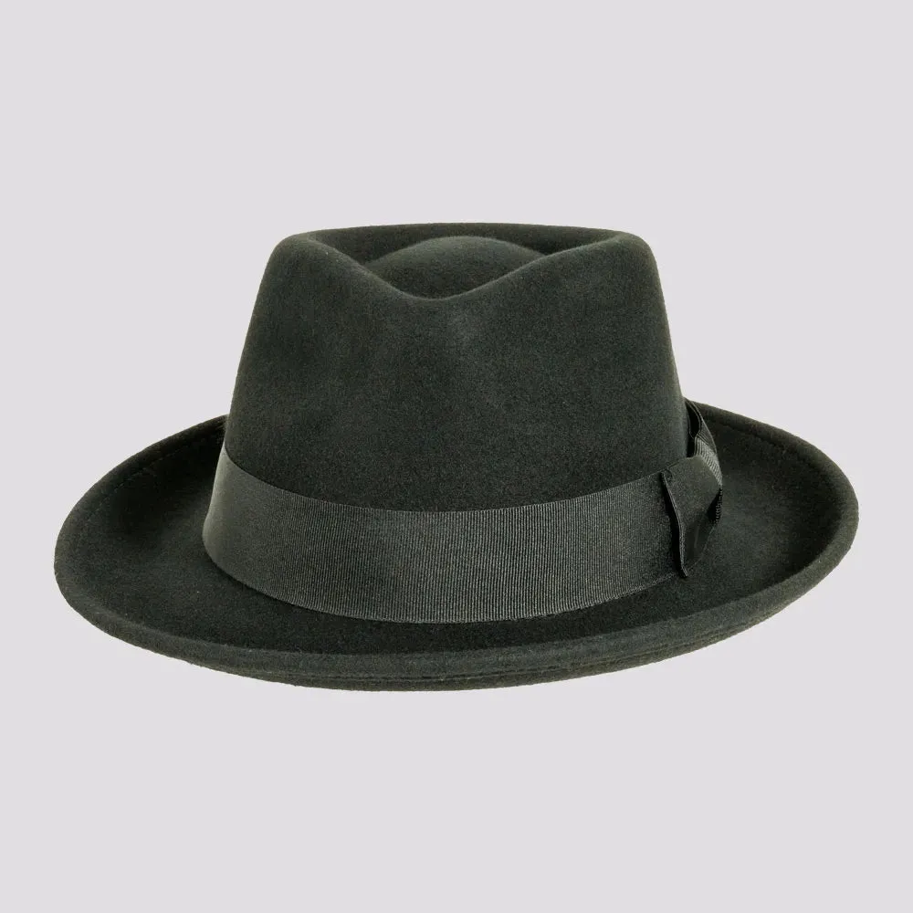 Newark | Womens Crushable Wool Felt Teardrop Fedora Hat