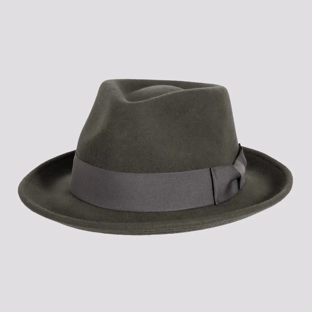 Newark | Womens Crushable Wool Felt Teardrop Fedora Hat