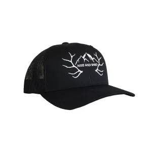 OG RISE AND SHED BENT BRIM "BLACK"
