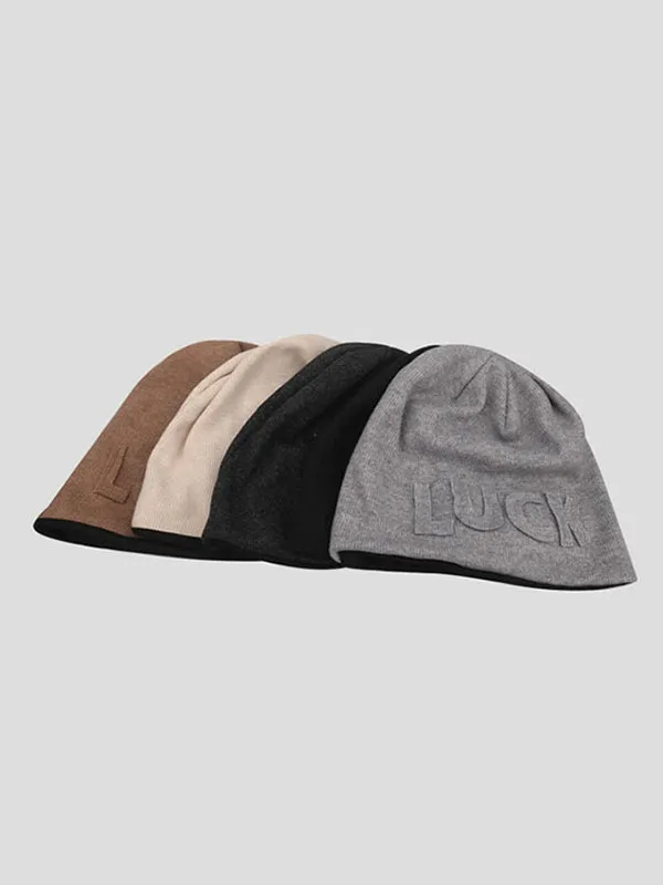 Original Simple 5 Colors Letter Applique Knitting Hat