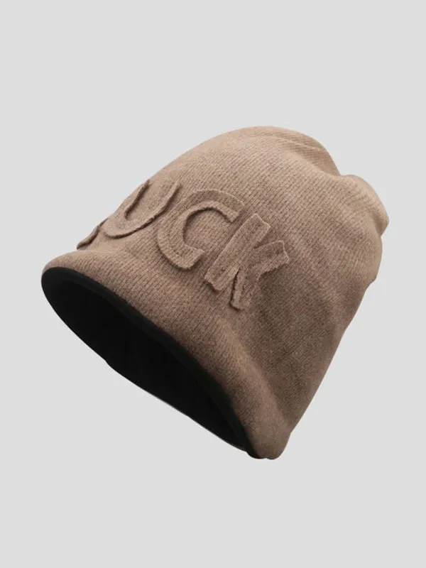 Original Simple 5 Colors Letter Applique Knitting Hat