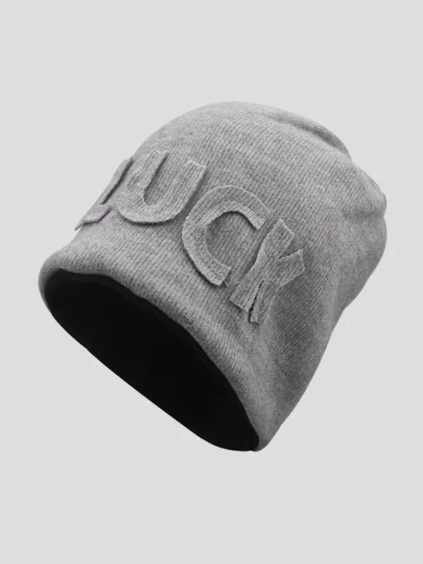 Original Simple 5 Colors Letter Applique Knitting Hat