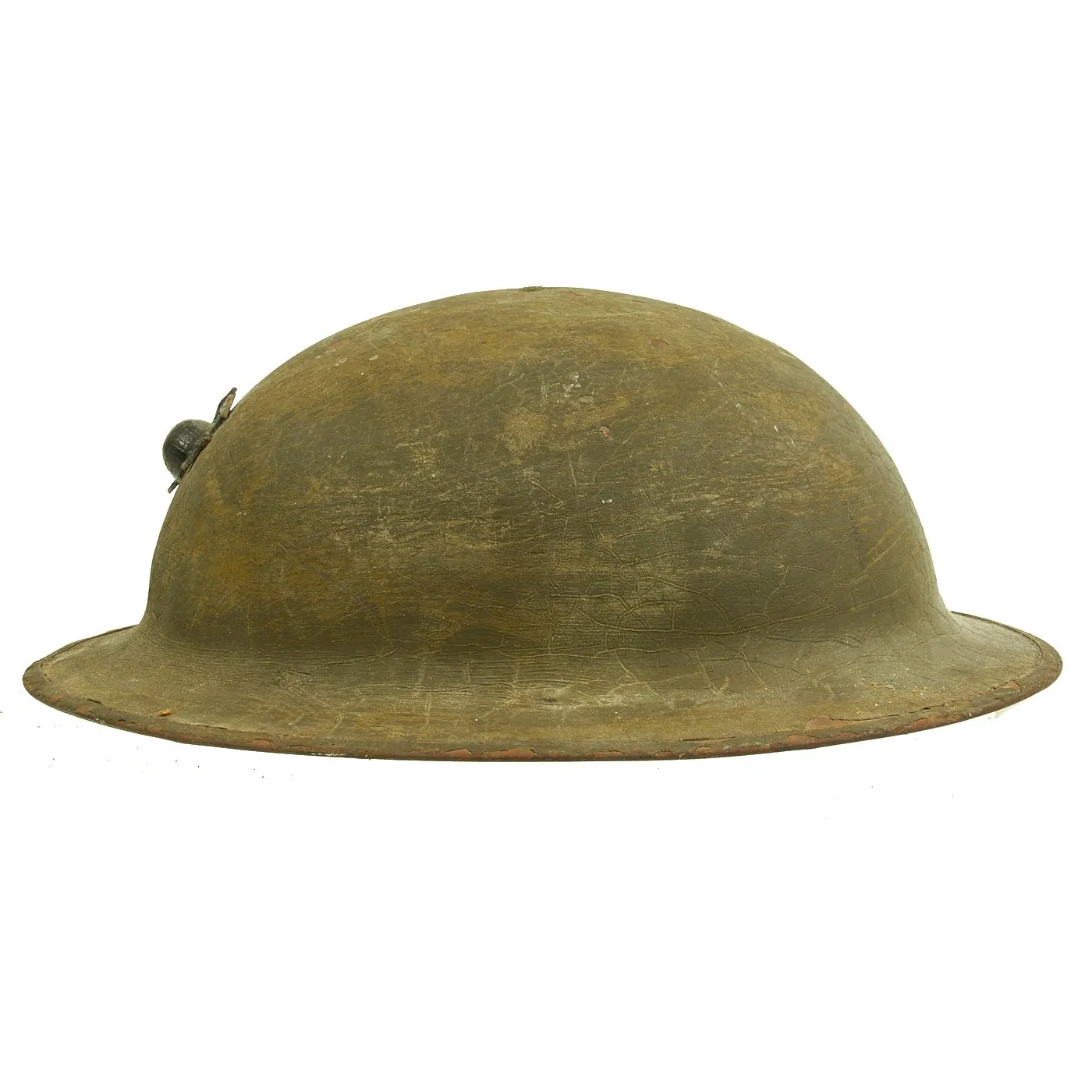 Original WWI U.S. Marine Corps M1917 Doughboy Helmet Shell with EGA Badge & Partial Liner
