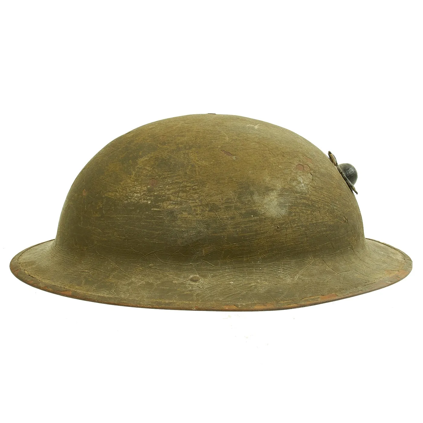 Original WWI U.S. Marine Corps M1917 Doughboy Helmet Shell with EGA Badge & Partial Liner