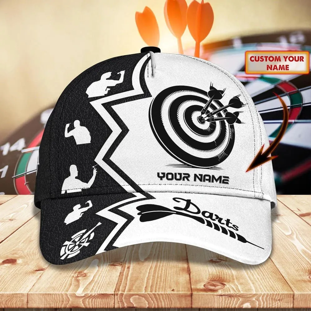 Personalized Dart 3D All Over Printed Baseball Cap, Water and Fire Art Dart Hat for Dart Lovers