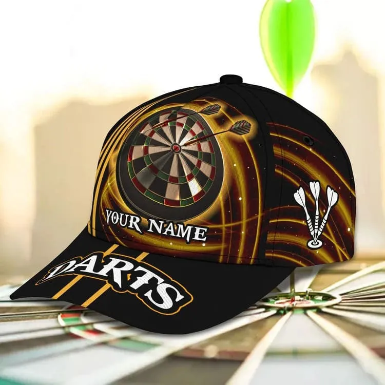 Personalized Dart 3D All Over Printed Baseball Cap, Water and Fire Art Dart Hat for Dart Lovers