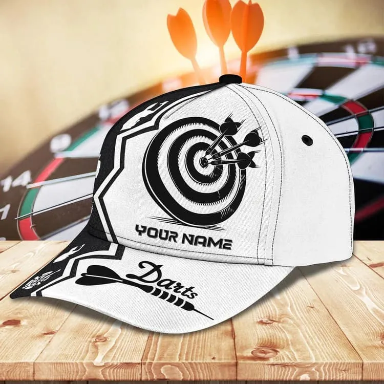Personalized Dart 3D All Over Printed Baseball Cap, Water and Fire Art Dart Hat for Dart Lovers