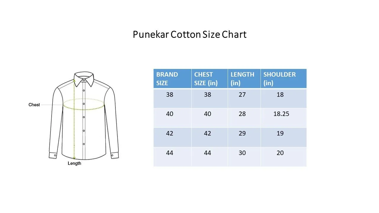 Punekar Cotton White Brown Color Printed Pure Cotton Handmade Formal Shirt for Men's.