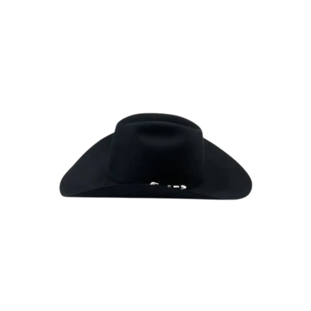Resistol Men's Midnight 6X Modified Cattleman Crown Felt Cowboy Black Hat